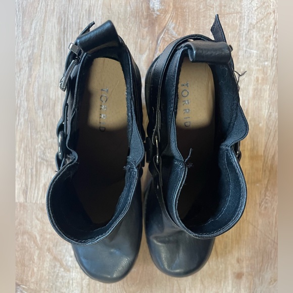Torrid Black Faux Leather Lug Bootie - Picture 10 of 10